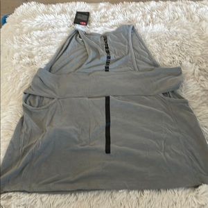 Under Armour women tank top open back side grey m summer